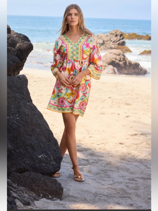 Jade “johnny was “ Dresses & Skirts - New Floral Multicolor Women's Dress size S silk